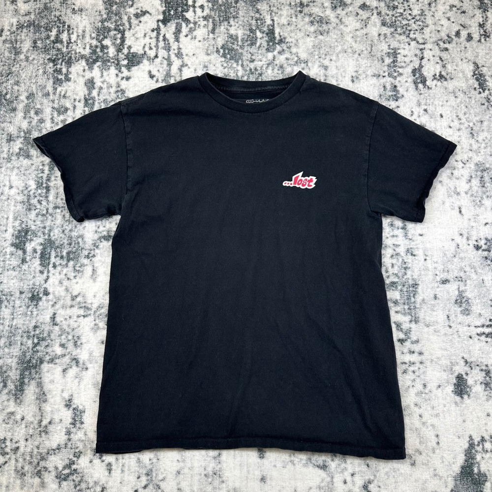 Lost Enterprises T Shirt Mens Medium Black Surf Skate‎ Graphic Peace Sign Tee